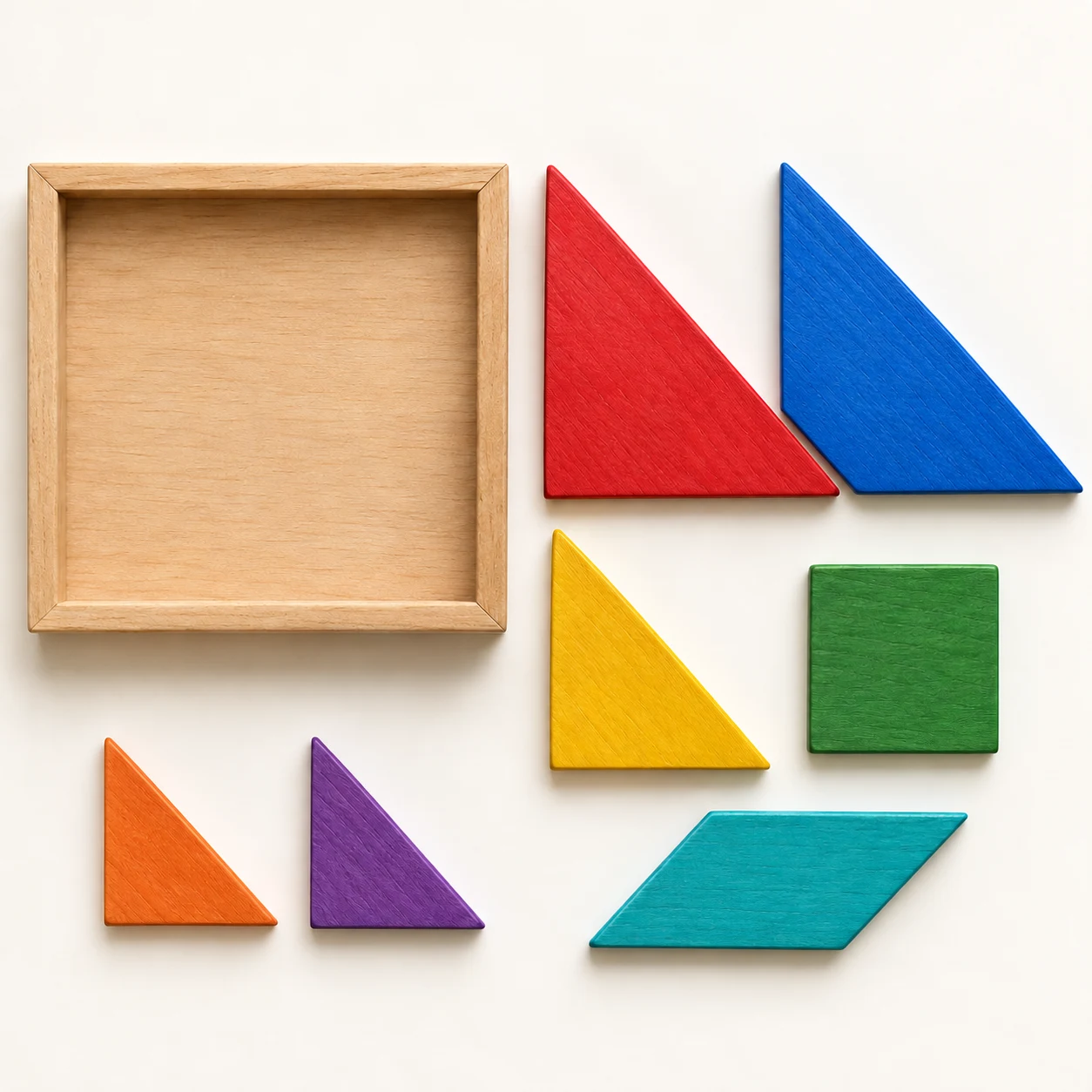 Seven-piece geometry tray